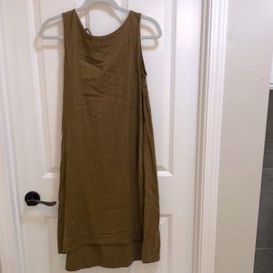 Uniqlo brown linen dress